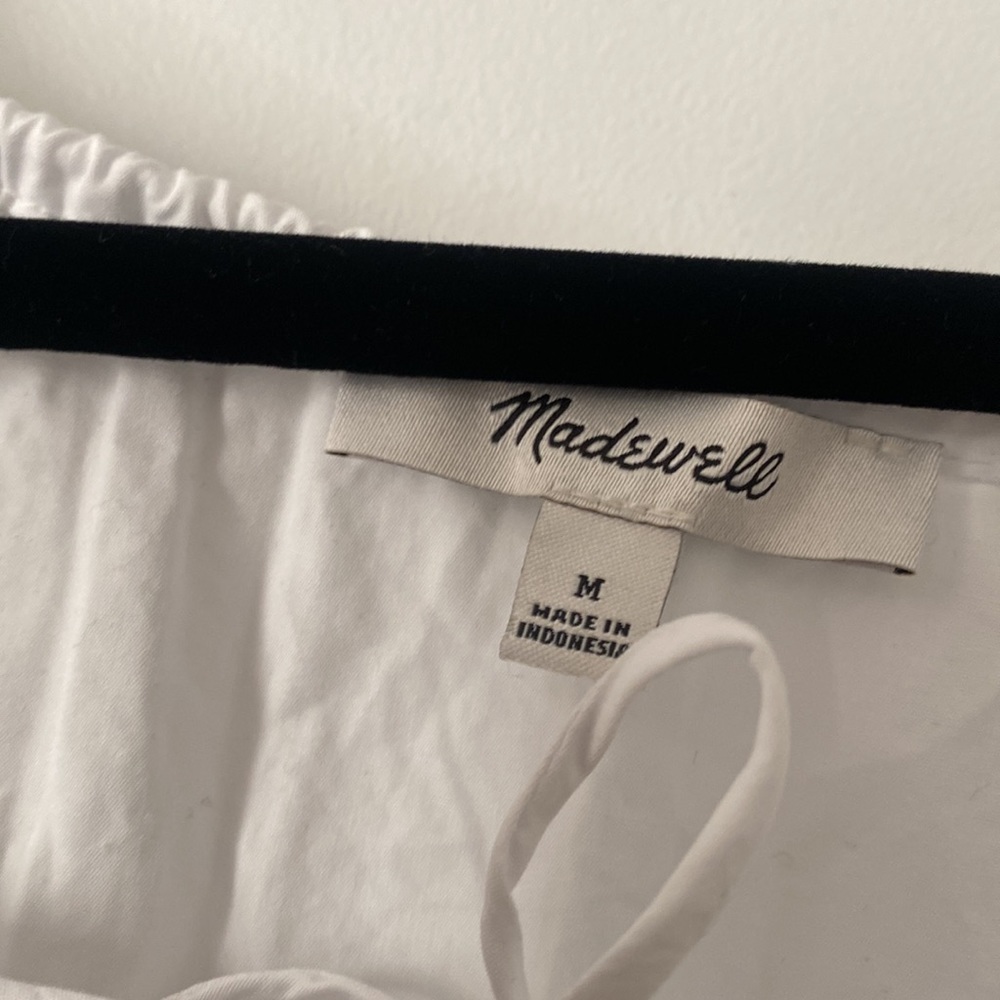 Madewell Flutter Sleeve Cotton Poplin Minidress - image 6